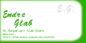 endre glab business card